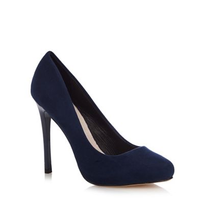 Navy 'Candy' wide fit high court shoe
